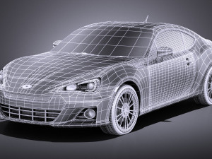 Subaru BRZ 2015 vray 3D Model