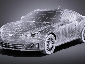 Subaru BRZ 2015 vray 3D Model