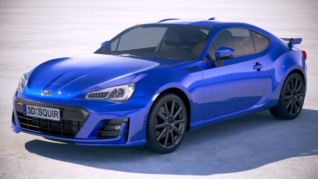 Subaru BRZ 2018 3D Model .c4d .max .obj .3ds .fbx .stl .blend