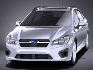 Subaru Impreza 5-door 2013 vray Modello 3D