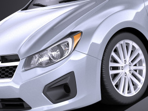 Subaru Impreza 5-door 2013 vray Modello 3D