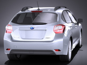 Subaru Impreza 5-door 2013 vray Modello 3D