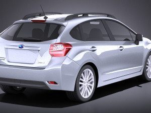 Subaru Impreza 5-door 2013 vray Modello 3D
