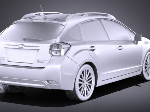 Subaru Impreza 5-door 2013 vray Modello 3D