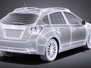 Subaru Impreza 5-door 2013 vray Modello 3D