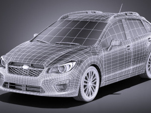 Subaru Impreza 5-door 2013 vray Modello 3D