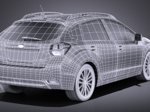 Subaru Impreza 5-door 2013 vray Modello 3D