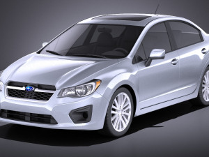 Subaru Impreza 2013 Sedan vray 3D Model