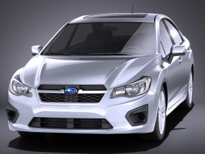 Subaru Impreza 2013 Sedan vray 3D 模型
