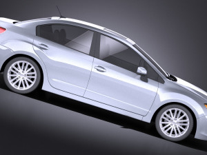 Subaru Impreza 2013 Sedan vray 3D 模型