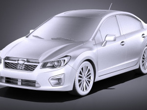 Subaru Impreza 2013 Sedan vray 3D 模型