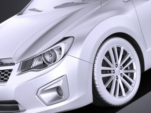 Subaru Impreza 2013 Sedan vray 3D 模型