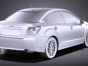 Subaru Impreza 2013 Sedan vray 3D 模型