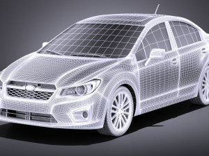 Subaru Impreza 2013 Sedan vray 3D 模型