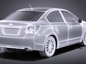 Subaru Impreza 2013 Sedan vray 3D 模型