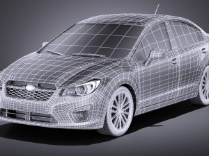 Subaru Impreza 2013 Sedan vray 3D 模型