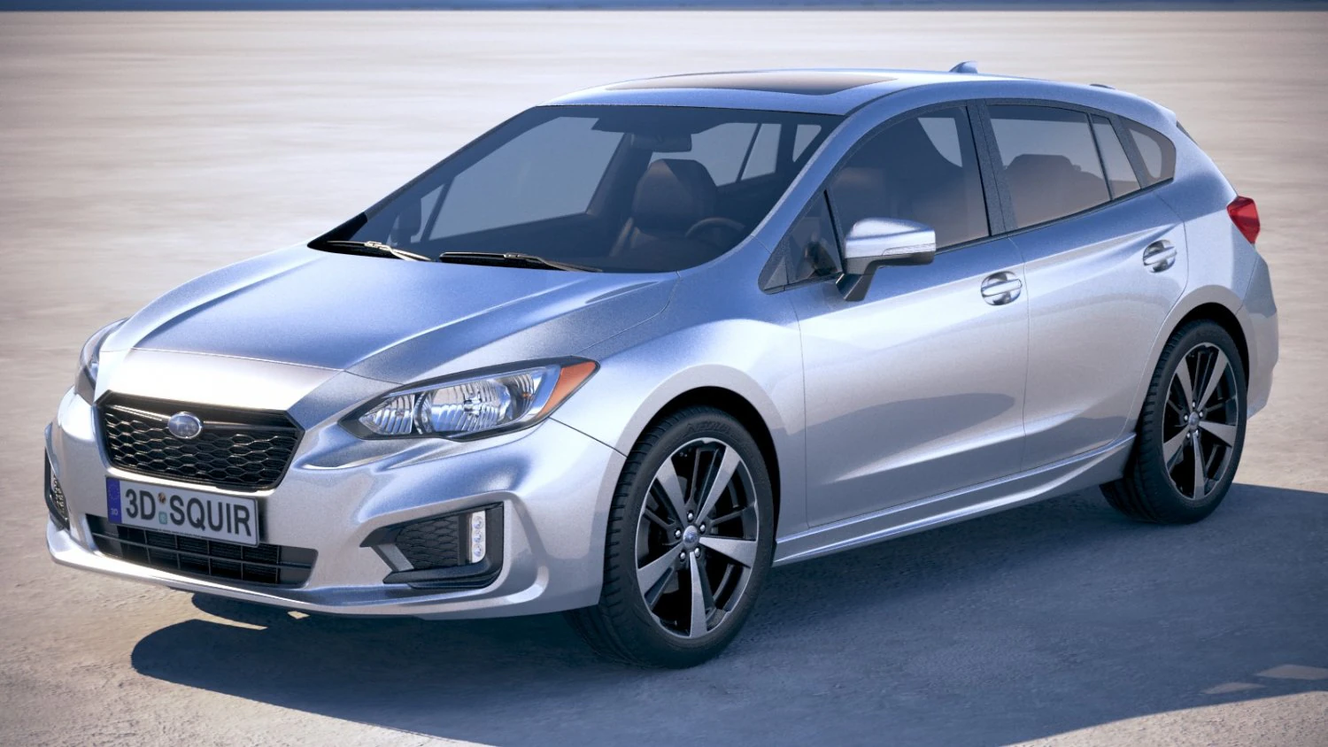 Subaru Impreza Estate 2017 3D Model .c4d .max .obj .3ds .fbx .stl .blend