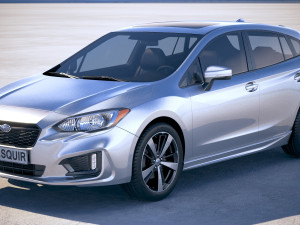 subaru impreza estate 2017 3D Model