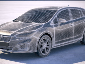 Subaru Impreza Estate 2017 3D Model