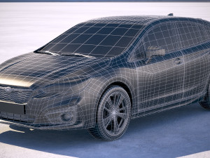 Subaru Impreza Estate EU 2018 Model 3D