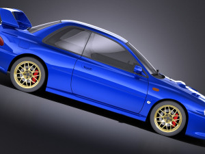 Subaru Impreza STI 22B 1993-2000 vray Modelo 3D