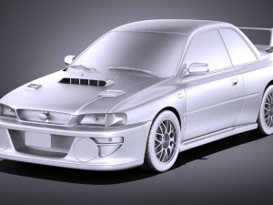 Subaru Impreza STI 22B 1993-2000 vray Modelo 3D