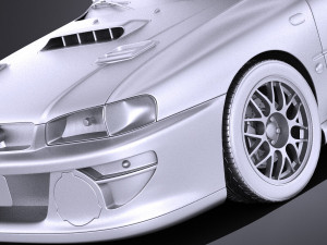 Subaru Impreza STI 22B 1993-2000 vray Modelo 3D
