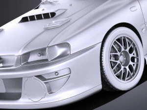 Subaru Impreza STI 22B 1993-2000 vray 3D Model