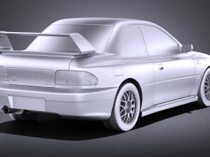 Subaru Impreza STI 22B 1993-2000 vray 3D Model