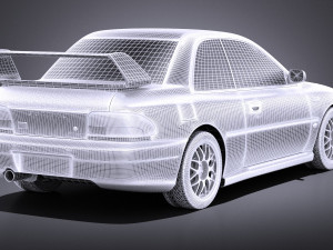 Subaru Impreza STI 22B 1993-2000 vray Modelo 3D