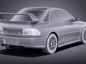 Subaru Impreza STI 22B 1993-2000 vray Modelo 3D