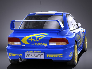 Subaru Impreza STI 22b WRC 1993-2000 vray Model 3D