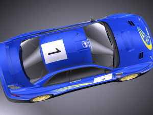 Subaru Impreza STI 22b WRC 1993-2000 vray Model 3D