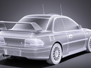 Subaru Impreza STI 22b WRC 1993-2000 vray Model 3D