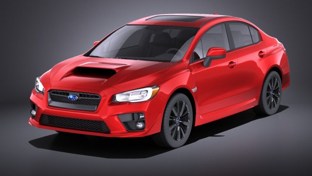 Subaru Impreza WRX 2017 vray 3D Model .c4d .max .obj .3ds .fbx .stl .blend