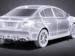 Subaru Impreza WRX 2017 vray 3D Model
