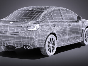 Subaru Impreza WRX 2017 vray 3D Model