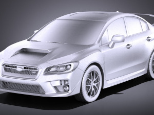 Subaru Impreza WRX STI 2015 vray 3D-Modell