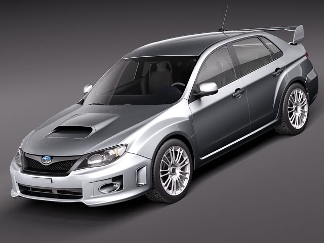Subaru Impreza WRX STI Sedan 2011 vray Model 3D .c4d .max .obj .3ds .fbx .stl .blend