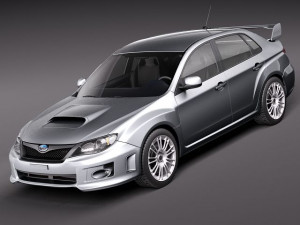 Subaru Impreza WRX STI Sedan 2011 vray 3D Model