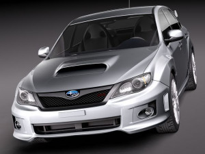 Subaru Impreza WRX STI Sedan 2011 vray Model 3D