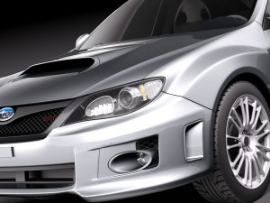 Subaru Impreza WRX STI Sedan 2011 vray Model 3D