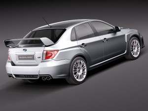 Subaru Impreza WRX STI Sedan 2011 vray Model 3D