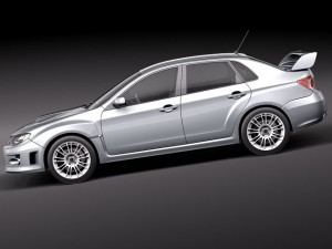 Subaru Impreza WRX STI Sedan 2011 vray Model 3D