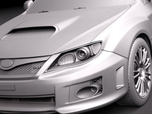 Subaru Impreza WRX STI Sedan 2011 vray Model 3D