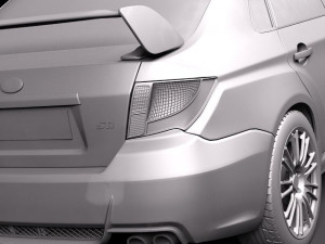 Subaru Impreza WRX STI Sedan 2011 vray Model 3D