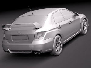 Subaru Impreza WRX STI Sedan 2011 vray Model 3D