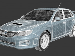 Subaru Impreza WRX STI Sedan 2011 vray Model 3D