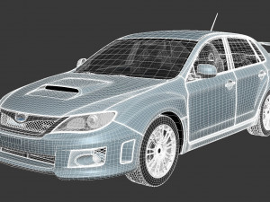 Subaru Impreza WRX STI Sedan 2011 vray Model 3D