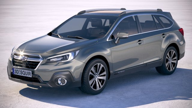Subaru Outback EU 2019 3D Model .c4d .max .obj .3ds .fbx .stl .blend